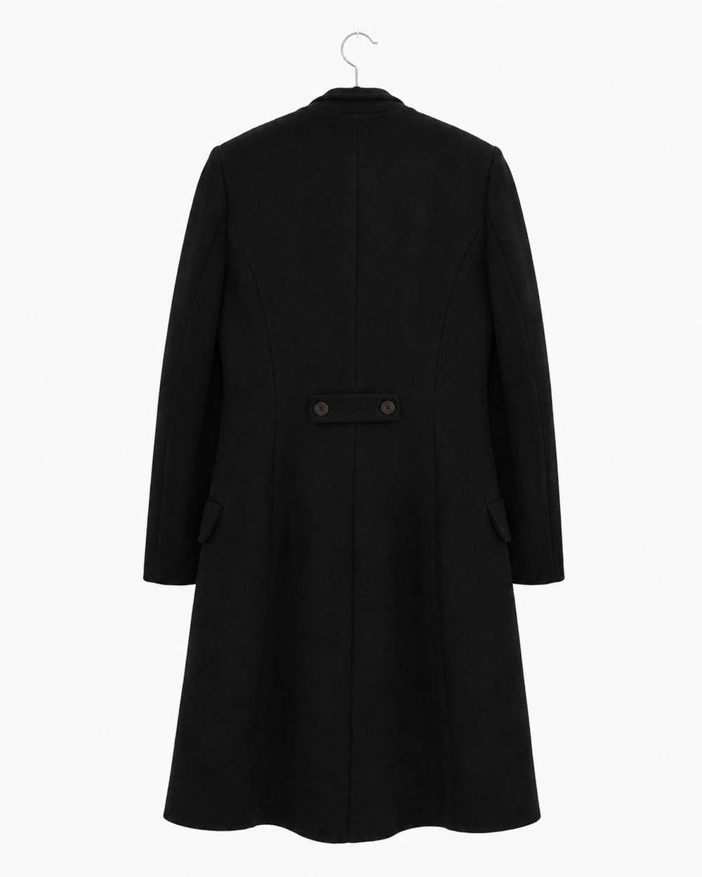 Vintage Bradley New York Womens Black Wool Coat Double Breasted Medium M